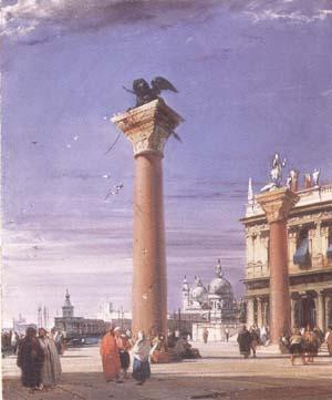 Richard Parkes Bonington The Column of St Mark in Venice (mk09) oil painting picture